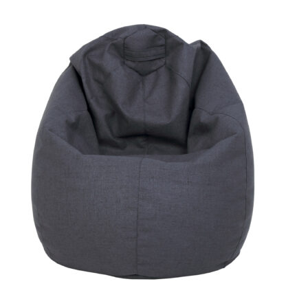 Fotoliu tip para Mara, Big Bean Bag, gri, stofa G, 74 cm - imagine 2