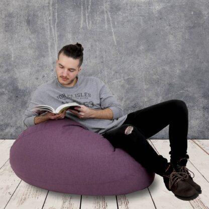 Fotoliu tip para Mara, Big Bean Bag, mov, stofa G, 74 cm - imagine 4
