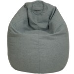 Fotoliu tip para Mara, Big Bean Bag, verde pastel, stofa G, 74 cm - imagine 2