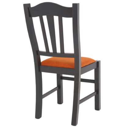 Scaun Silvana, stofa, cadru wenge, culoare caramiziu, 44x96x49 cm - imagine 4