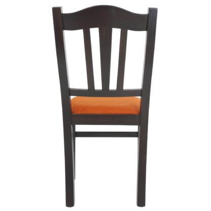 Scaun Silvana, stofa, cadru wenge, culoare caramiziu, 44x96x49 cm - imagine 3