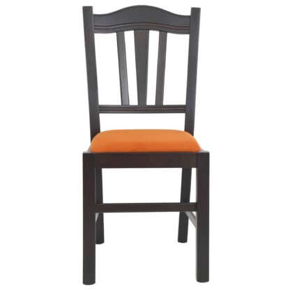 Scaun Silvana, stofa, cadru wenge, culoare caramiziu, 44x96x49 cm - imagine 2