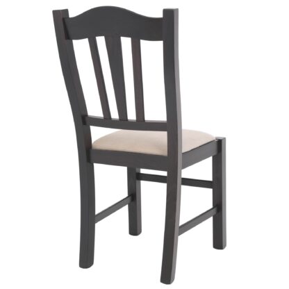 Scaun Silvana, stofa, cadru wenge, culoare crem, 44x96x49 cm - imagine 3
