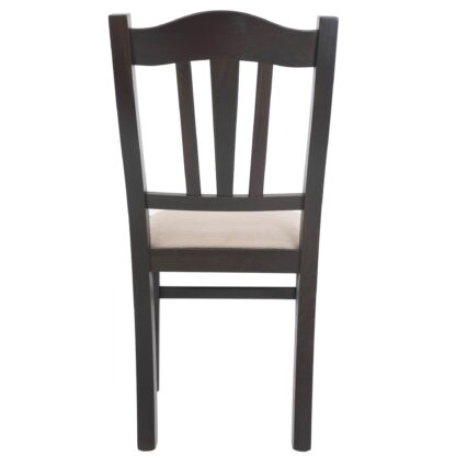 Scaun Silvana, stofa, cadru wenge, culoare crem, 44x96x49 cm - imagine 2