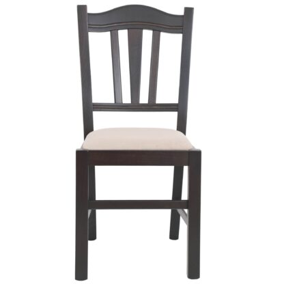 Scaun Silvana, stofa, cadru wenge, culoare crem, 44x96x49 cm - imagine 5