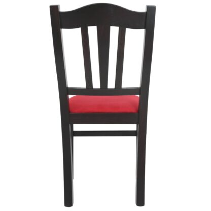 Scaun Silvana, stofa, cadru wenge, culoare rosu, 44x96x49 cm - imagine 3
