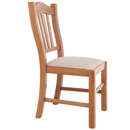Scaun Silvana, stofa, cadru cires, culoare crem, 44x96x49 cm - imagine 4