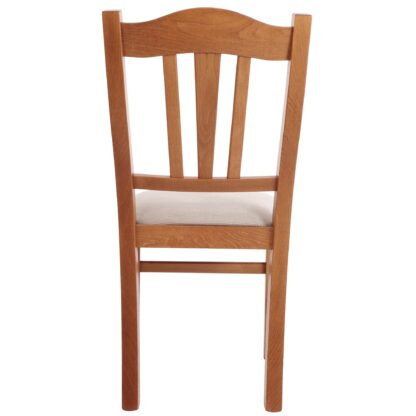 Scaun Silvana, stofa, cadru cires, culoare crem, 44x96x49 cm - imagine 2