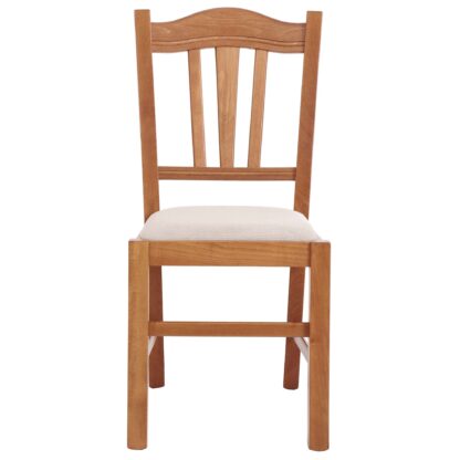 Scaun Silvana, stofa, cadru cires, culoare crem, 44x96x49 cm - imagine 6