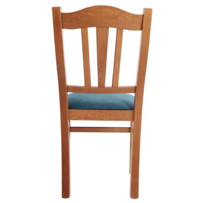 Scaun Silvana, stofa, cadru cires, culoare turcoaz 44x96x49 cm - imagine 3
