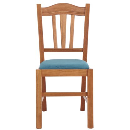 Scaun Silvana, stofa, cadru cires, culoare turcoaz 44x96x49 cm - imagine 2