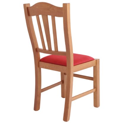 Scaun Silvana, stofa, cadru cires, culoare rosu, 44x96x49 cm - imagine 5