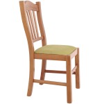 Scaun Silvana, stofa, cadru cires, culoare verde, 44x96x49 cm - imagine 3