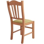 Scaun Silvana, stofa, cadru cires, culoare verde, 44x96x49 cm - imagine 2