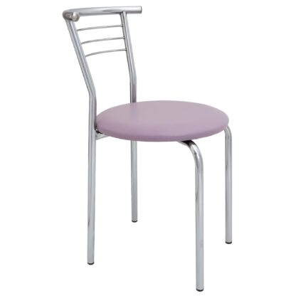 Scaun Markos, mov 21897, 78x44x48 cm, cadru cromat, imitatie piele - imagine 2