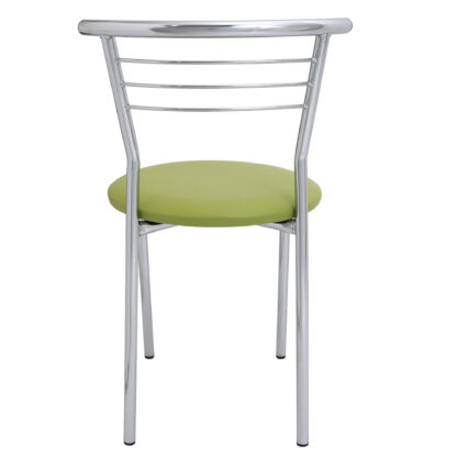 Scaun Markos, verde 21899, 78x44x48 cm, cadru cromat, imitatie piele - imagine 2