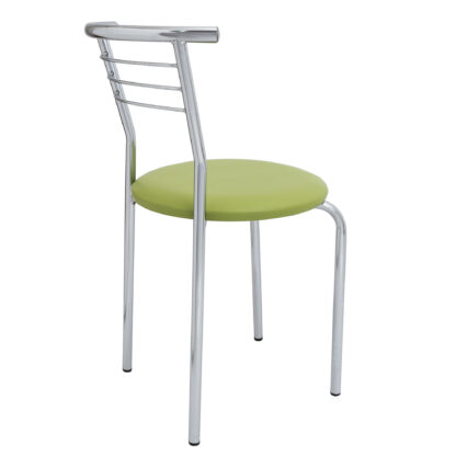 Scaun Markos, verde 21899, 78x44x48 cm, cadru cromat, imitatie piele - imagine 4
