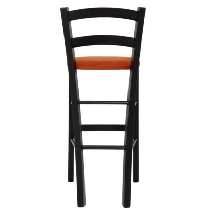 Scaun Paesana bar, caramiziu, 41x101x44 cm, cadru wenge, stofa K3 - imagine 3