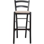Scaun Paesana bar, crem G02, 41x101x44 cm, cadru wenge, stofa G - imagine 2