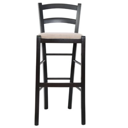 Scaun Paesana bar, crem G02, 41x101x44 cm, cadru wenge, stofa G - imagine 2