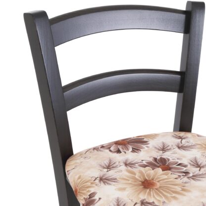 Scaun Paesana bar, maro CK22, 41x101x44 cm, cadru wenge, stofa Floral - imagine 2