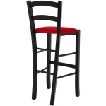 Scaun Paesana bar, rosu G16, 41x101x44 cm, cadru wenge, stofa G - imagine 2