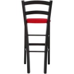 Scaun Paesana bar, rosu G16, 41x101x44 cm, cadru wenge, stofa G - imagine 3
