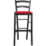 Scaun Paesana bar, rosu G16, 41x101x44 cm, cadru wenge, stofa G - imagine 4