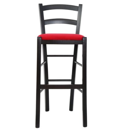 Scaun Paesana bar, rosu G16, 41x101x44 cm, cadru wenge, stofa G - imagine 4