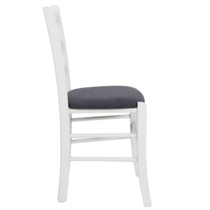 Scaun Paesana, gri inchis D14, 43x88x45 cm, cadru alb, stofa D - imagine 5