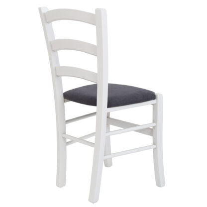 Scaun Paesana, gri inchis D14, 43x88x45 cm, cadru alb, stofa D - imagine 4