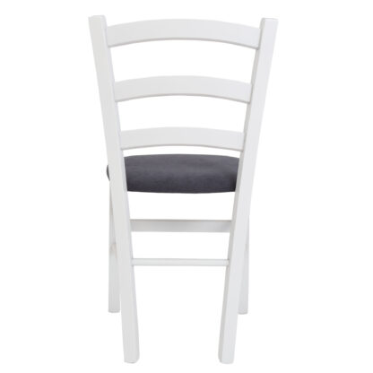 Scaun Paesana, gri inchis D14, 43x88x45 cm, cadru alb, stofa D - imagine 3