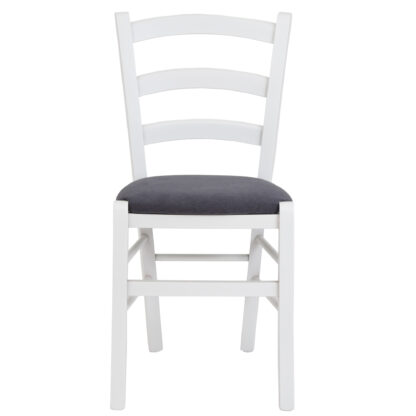 Scaun Paesana, gri inchis D14, 43x88x45 cm, cadru alb, stofa D - imagine 2