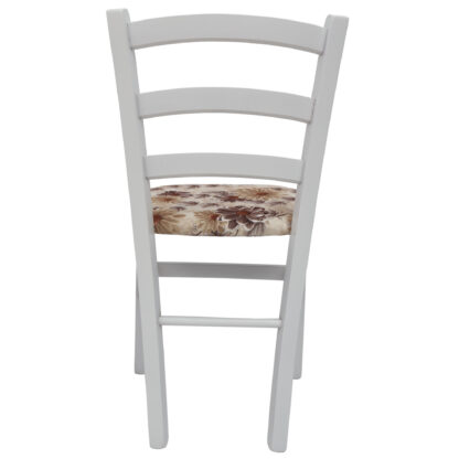 Scaun Paesana, maro CK22, 43x88x45 cm, cadru alb, stofa Floral - imagine 3