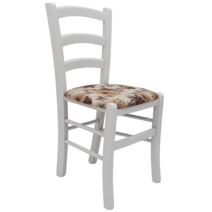 Scaun Paesana, maro CK22, 43x88x45 cm, cadru alb, stofa Floral