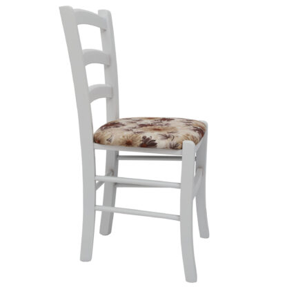 Scaun Paesana, maro CK22, 43x88x45 cm, cadru alb, stofa Floral - imagine 4
