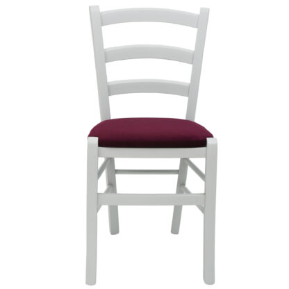 Scaun Paesana, mov, 43x88x45 cm, cadru alb, stofa K5 - imagine 3