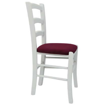 Scaun Paesana, mov, 43x88x45 cm, cadru alb, stofa K5 - imagine 4