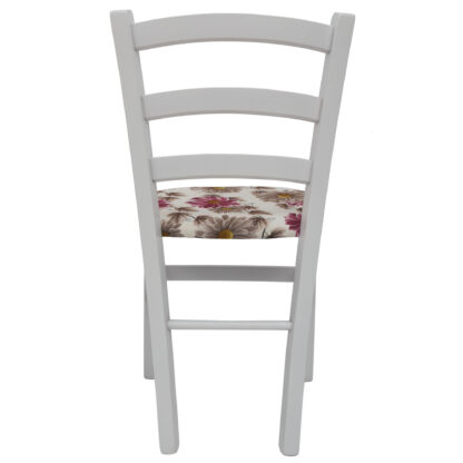 Scaun Paesana, mov CK24, 43x88x45 cm, cadru alb, stofa Floral - imagine 3