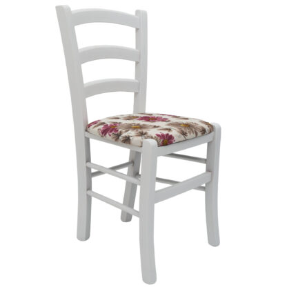 Scaun Paesana, mov CK24, 43x88x45 cm, cadru alb, stofa Floral