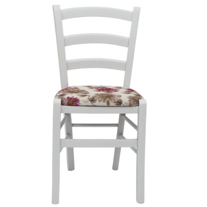 Scaun Paesana, mov CK24, 43x88x45 cm, cadru alb, stofa Floral - imagine 2