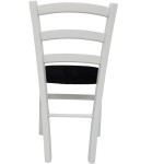 Scaun Paesana, negru, 43x88x45 cm, cadru alb, stofa K6 - imagine 2