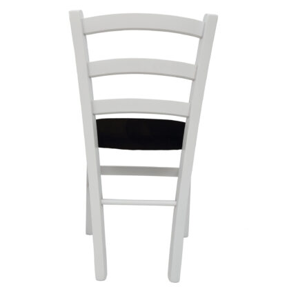 Scaun Paesana, negru, 43x88x45 cm, cadru alb, stofa K6 - imagine 2