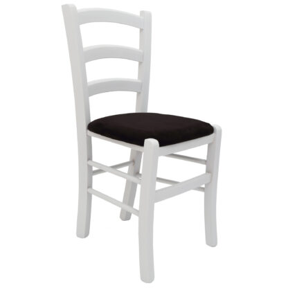 Scaun Paesana, negru, 43x88x45 cm, cadru alb, stofa K6
