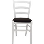 Scaun Paesana, negru, 43x88x45 cm, cadru alb, stofa K6 - imagine 3