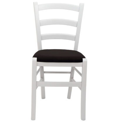 Scaun Paesana, negru, 43x88x45 cm, cadru alb, stofa K6 - imagine 3