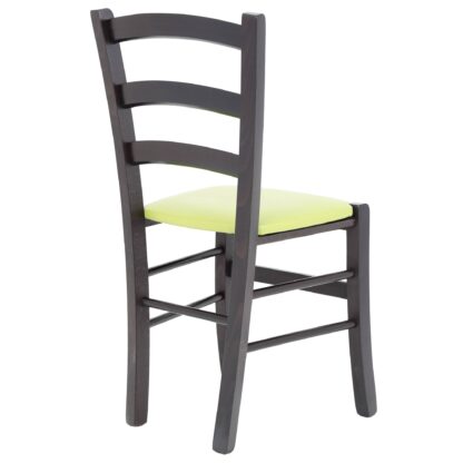 Scaun Paesana, verde 21899, 43x88x45 cm, cadru wenge, imitatie piele - imagine 4