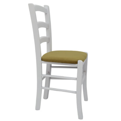 Scaun Paesana, verde, 43x88x45 cm, cadru alb, stofa K2 - imagine 4