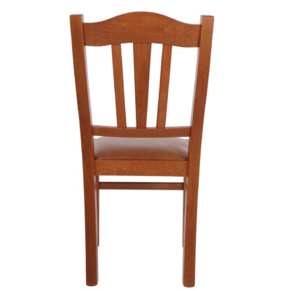Scaun Silvana tapitat, cadru cires, imitatie piele, cognac 8070 - imagine 5