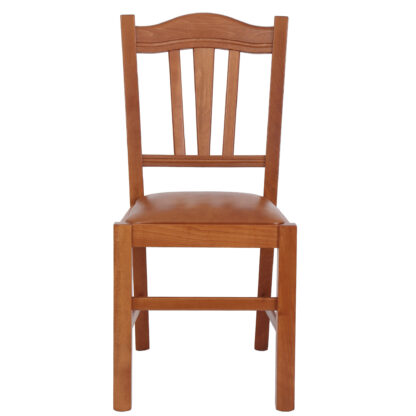 Scaun Silvana tapitat, cadru cires, imitatie piele, cognac 8070 - imagine 6